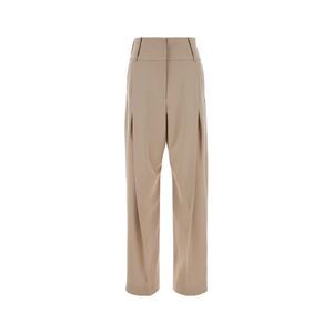 Sportmax Women Sand Stretch Wool Wide-Leg Girino Pant